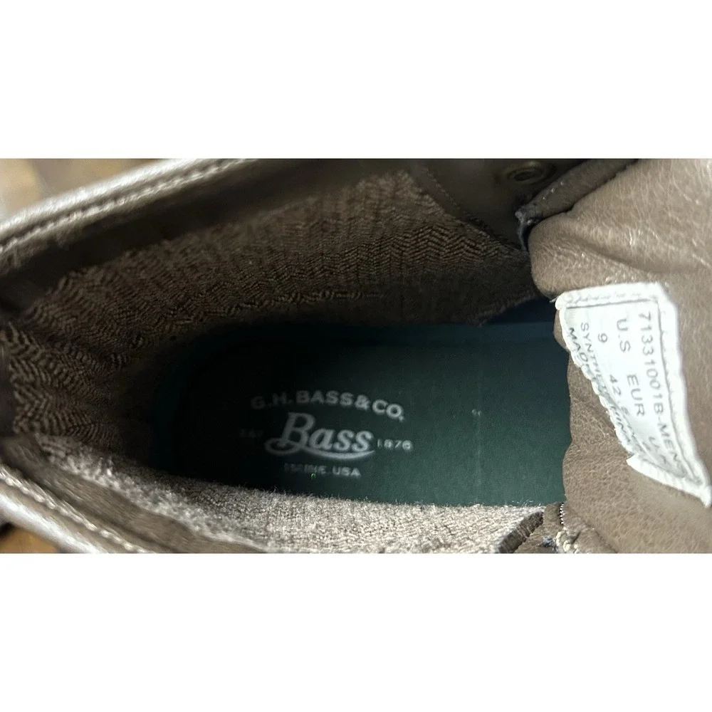Men's GH Bass‎ & Co. Brown Lace Up Boots Size 9 Outdoors Hiking Camping